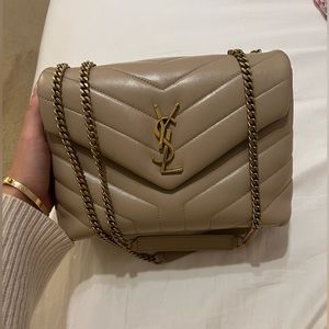Saint Laurent Small Loulou Chain Leather Shoulder Bag
